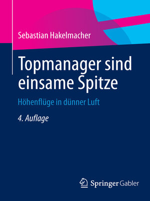 cover image of Topmanager sind einsame Spitze